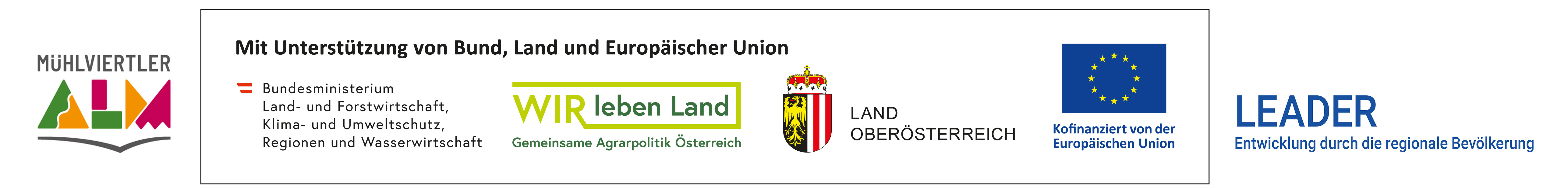Logo-Zeile LEADER-Projekt